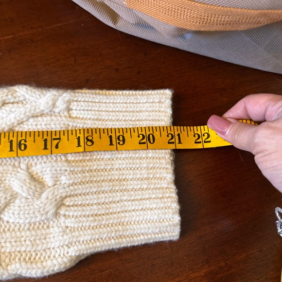 Sandrine Rose NWT SZ medium snow cableknit turtleneck‎ cashmere wool sweater - Picture 14 of 15